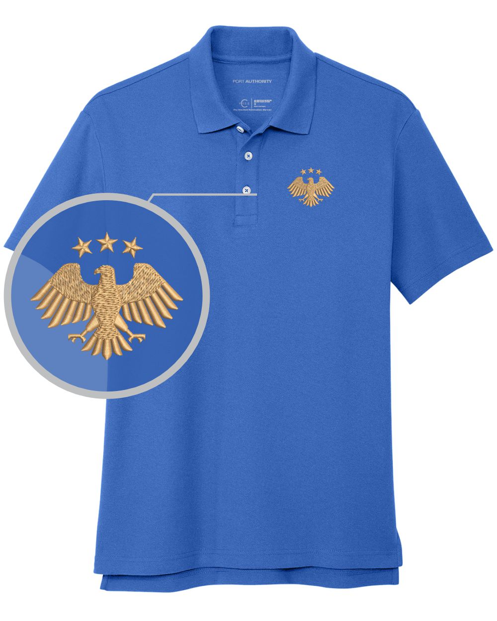 Port Authority S/S C-Free Blend Syria's New Eagle Golf Shirt, color: True Blue