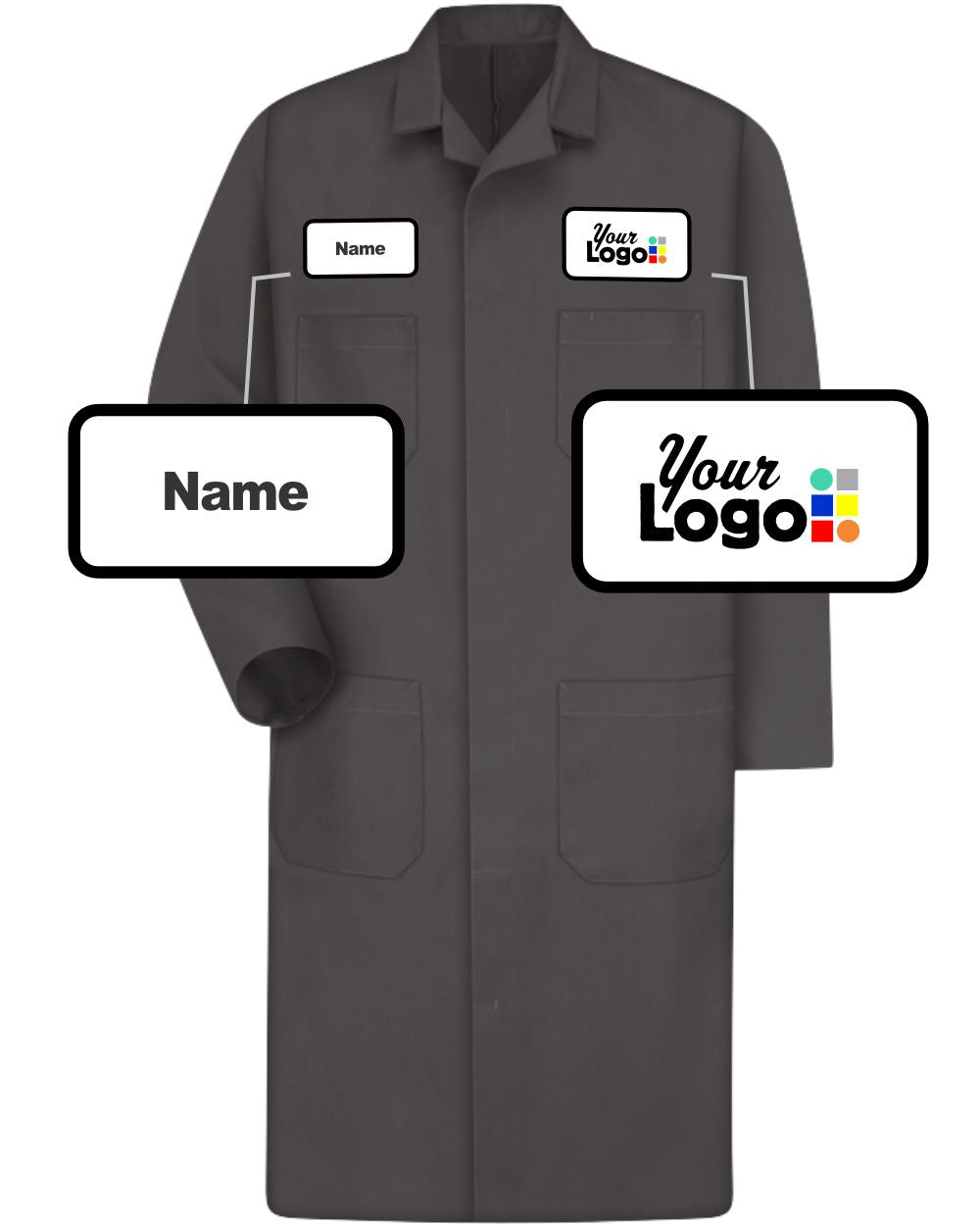 RedKap Pro Custom Shop Coat, color: Charcoal