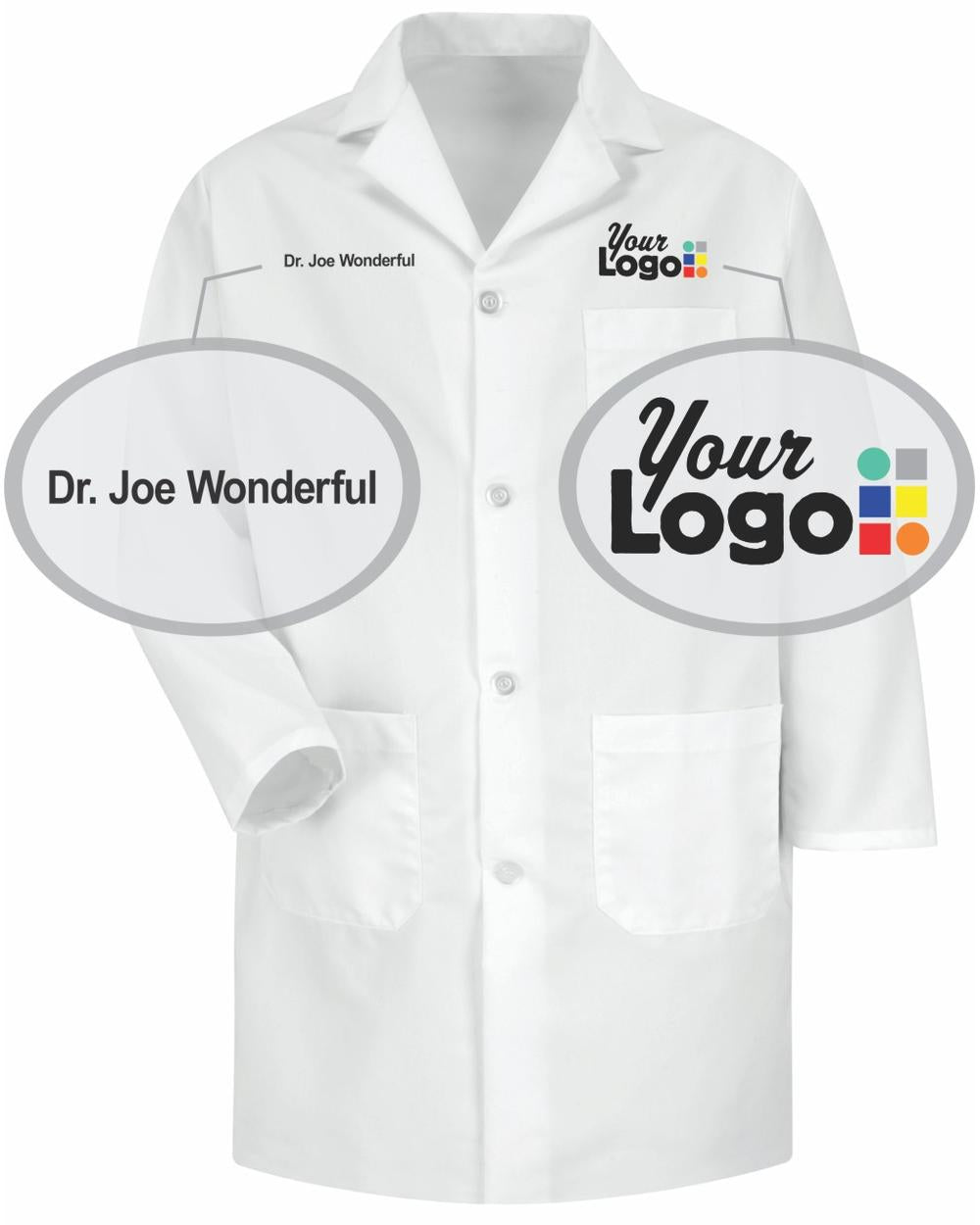 RedKap Staff Custom Medical Coat, color: White