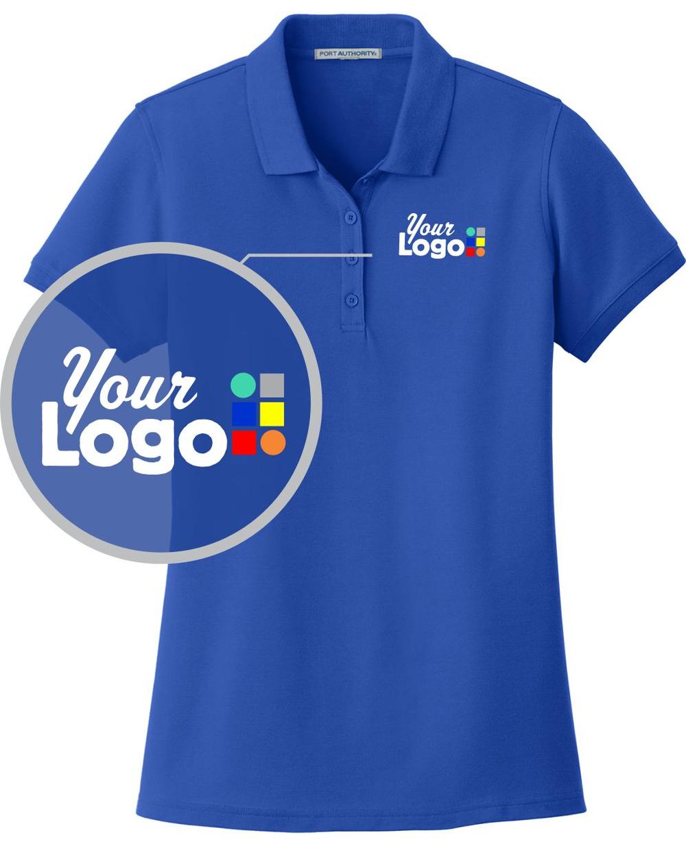 Port Authority S/S Core Classic Pique Custom Golf Shirt, color: True Royal