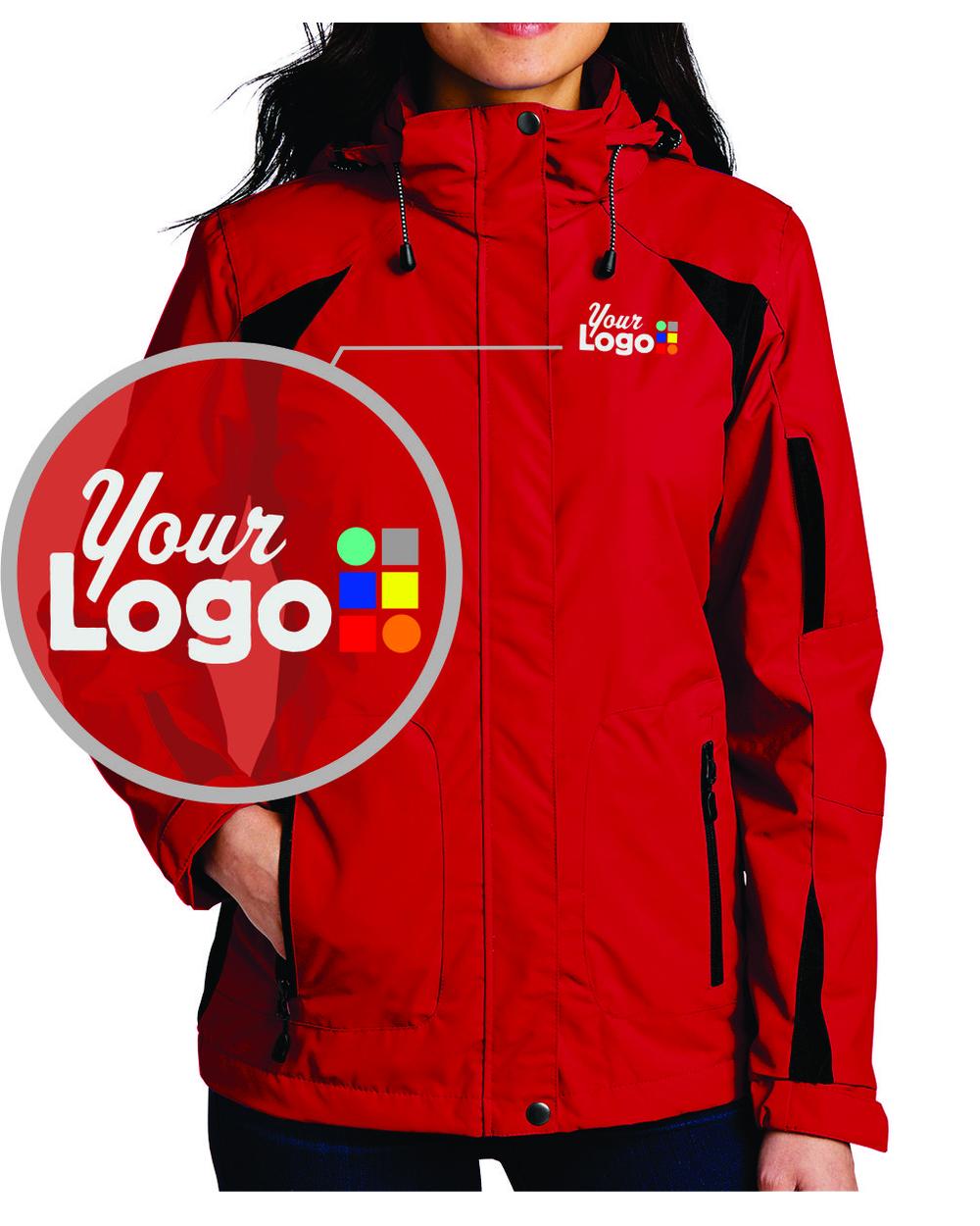 Port Authority All-Season II Custom Jacket, color: True Red/Black