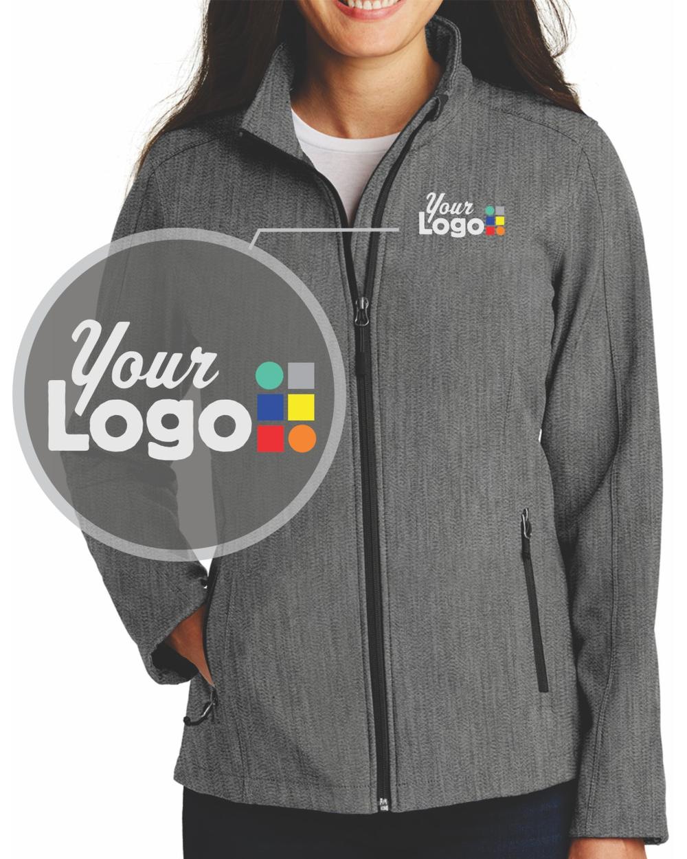 Port Authority Value Soft-Shell Custom Jacket, color: Pearl Grey Heather