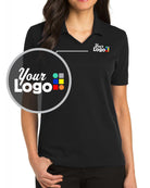 Port Authority S/S Rapid Dry Sport Custom Golf Shirt, color: Jet Black