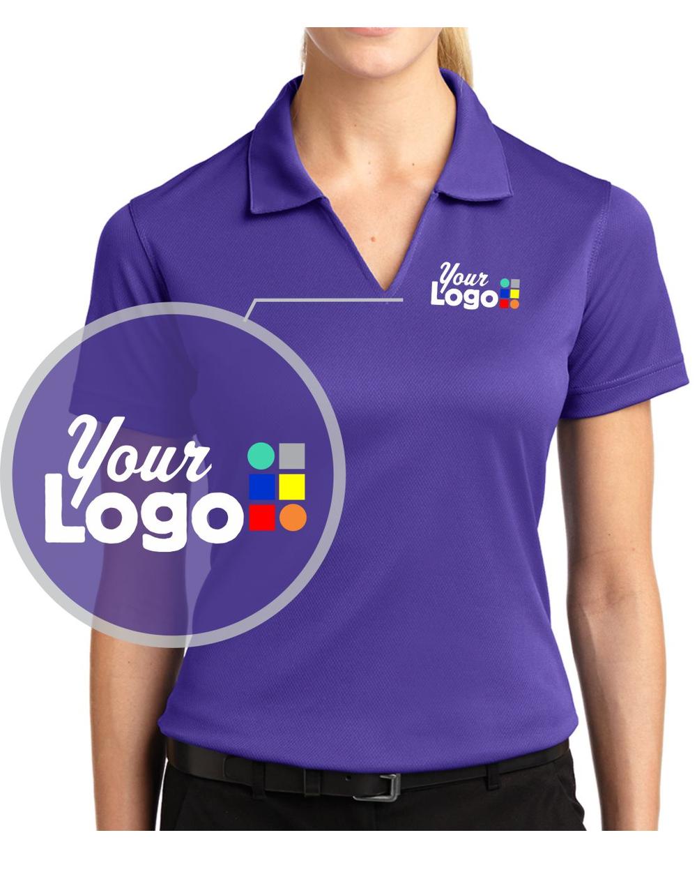 Sport-Tek S/S Dri-Mesh Custom Golf Shirt, color: Purple