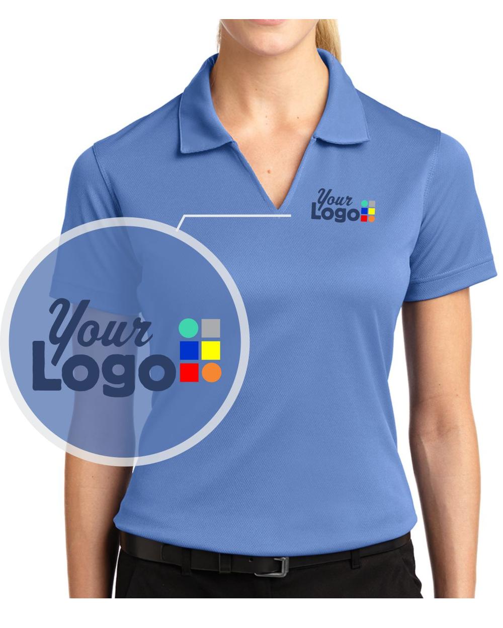 Sport-Tek S/S Dri-Mesh Custom Golf Shirt, color: Blueberry