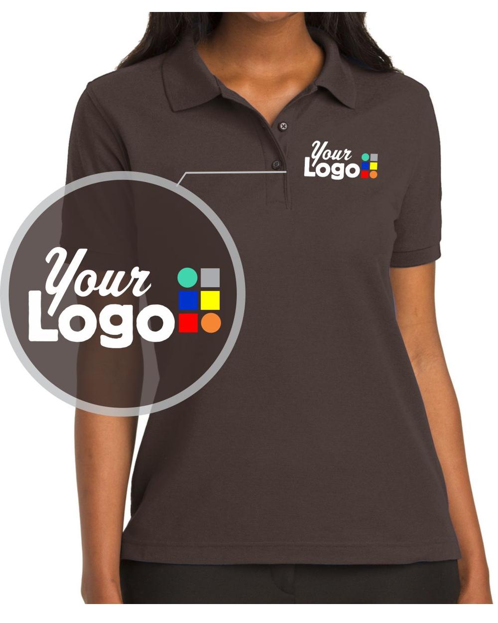 Port Authority S/S Silk-Touch Custom Golf Shirt, color: Coffee Bean
