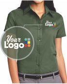 Port Authority S/S Easy Care Custom Shirt, color: Clover Green