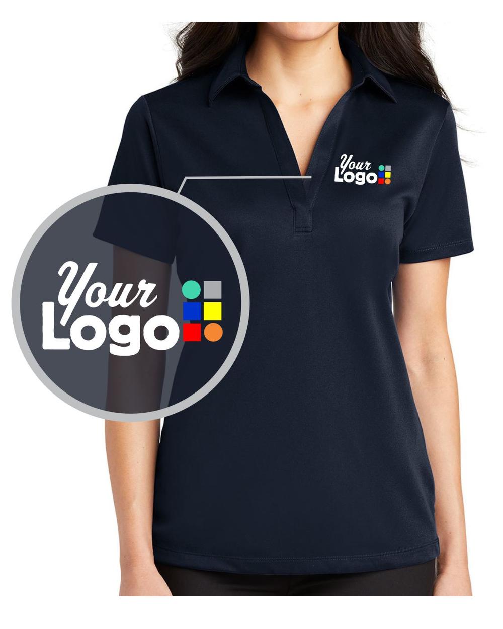 Port Authority S/S Silk Touch Custom Golf Shirt, color: Navy