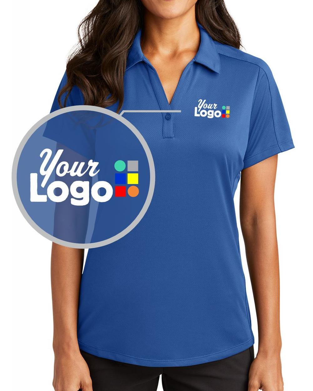 Port Authority S/S Diamond Jacquard Custom Golf Shirt, color: True Blue