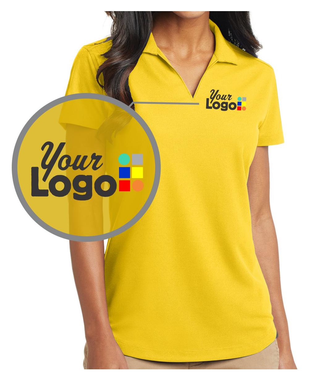 Port Authority S/S DryZone Grid Custom Golf Shirt, color: Yellow