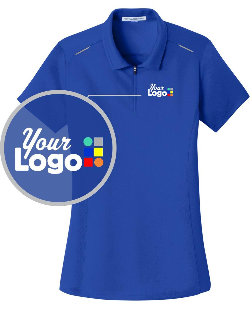 Port Authority S/S Pinpoint Mesh Custom Golf Shirt, color: True Royal