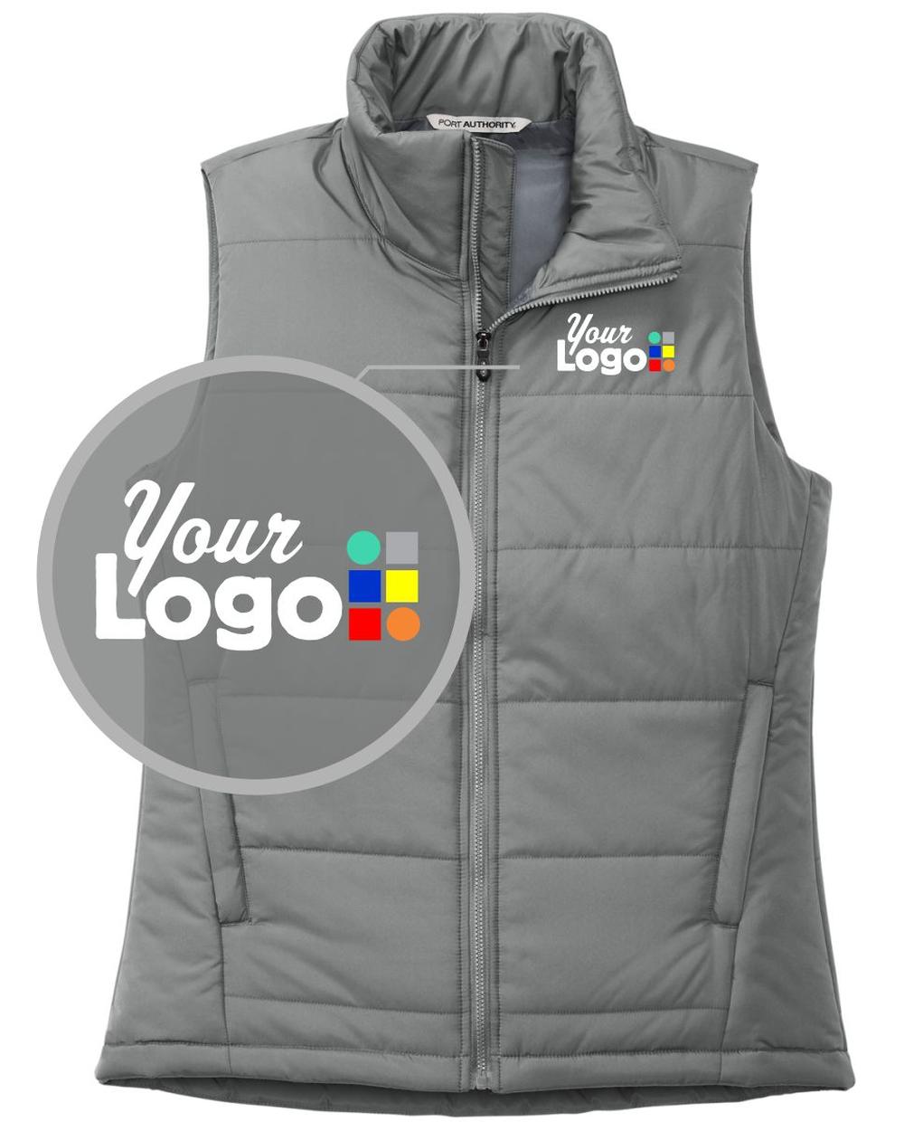 Port Authority Puffer Custom Vest, color: Shadow Grey