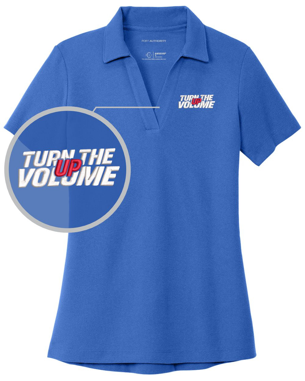 Port Authority S/S C-Free Blend Turn The Volume Up Golf Shirt, color: True Blue