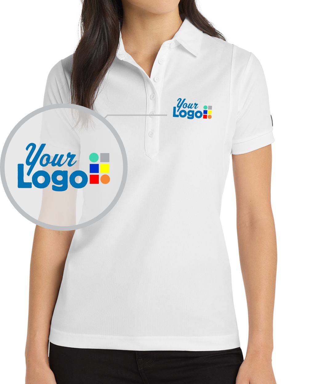 Ogio S/S Jewel Custom Golf Shirt, color: Bright White