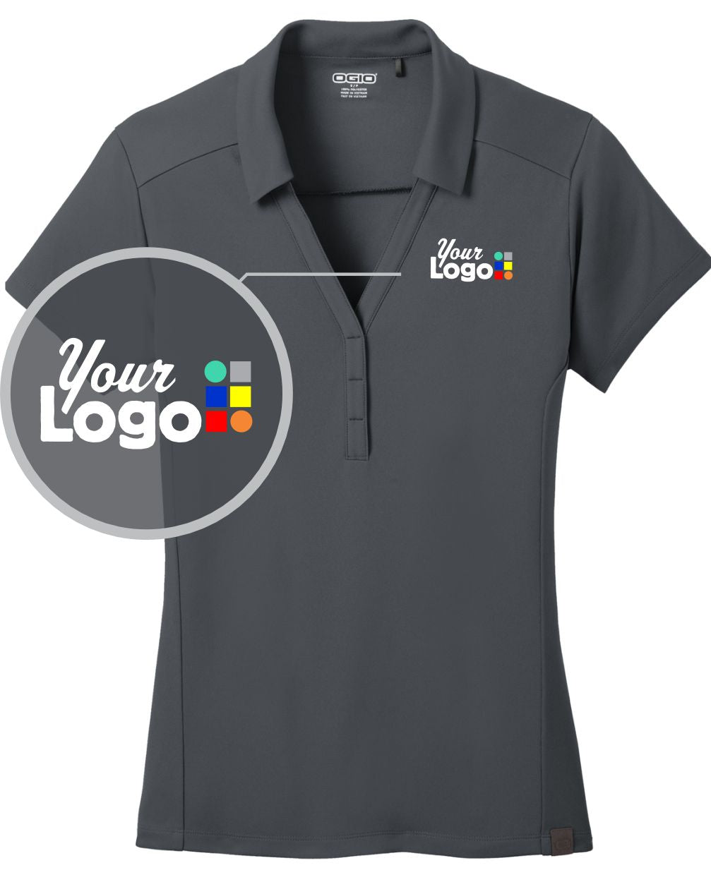 Ogio S/S Framework Custom Golf Shirt, color: Diesel Grey