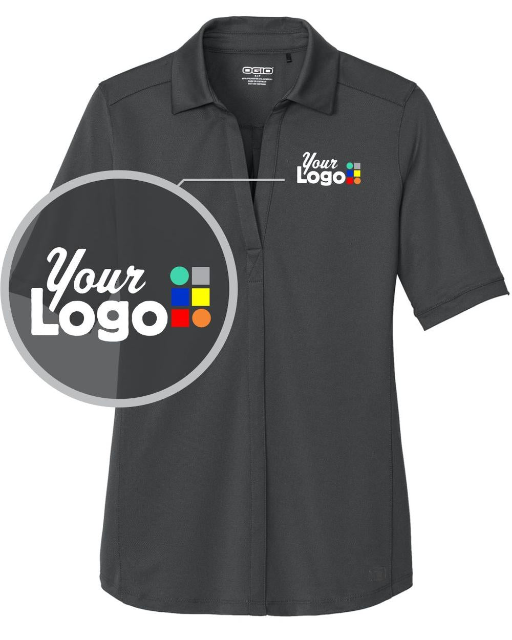 Ogio S/S Limit Custom Golf Shirt, color: Diesel Grey