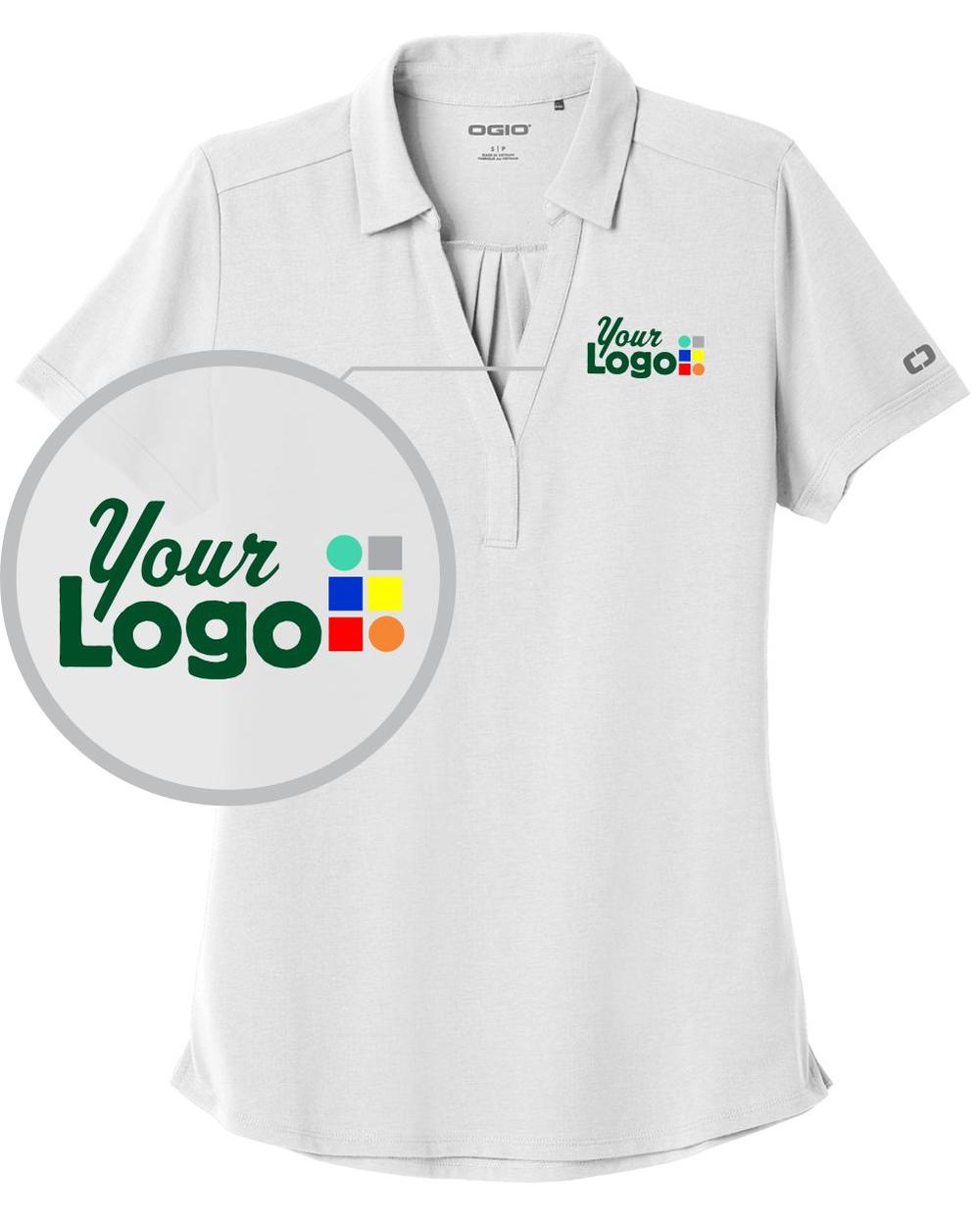 Ogio S/S Limit Custom Golf Shirt, color: Bright White