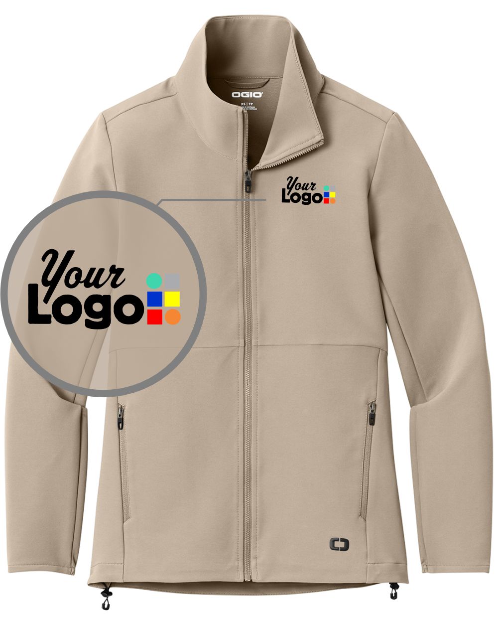 Ogio Kinetic Soft Shell Custom Jacket, color: Sahara