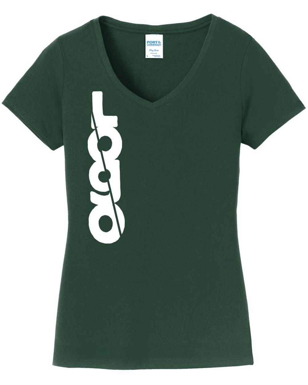 Port & Company S/S Fan Favorite V-Neck Custom T-Shirt, color: Forest Green