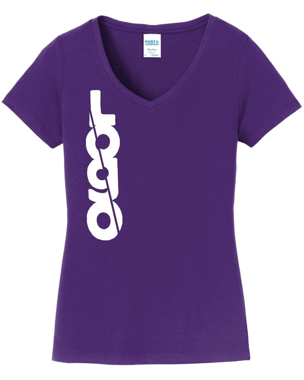 Port & Company S/S Fan Favorite V-Neck Custom T-Shirt, color: Team Purple