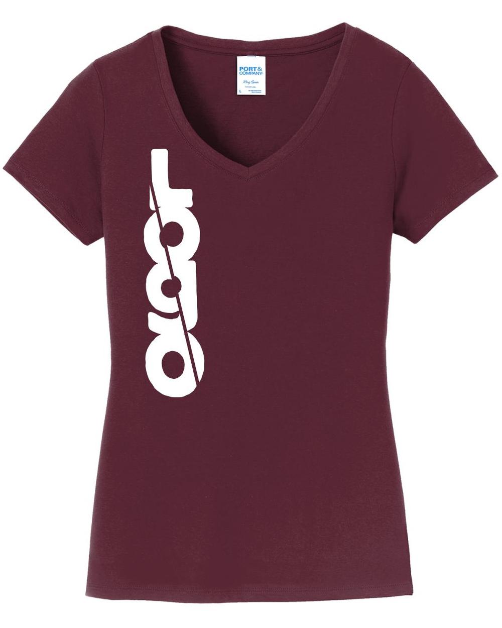 Port & Company S/S Fan Favorite V-Neck Custom T-Shirt, color: Athletic Maroon