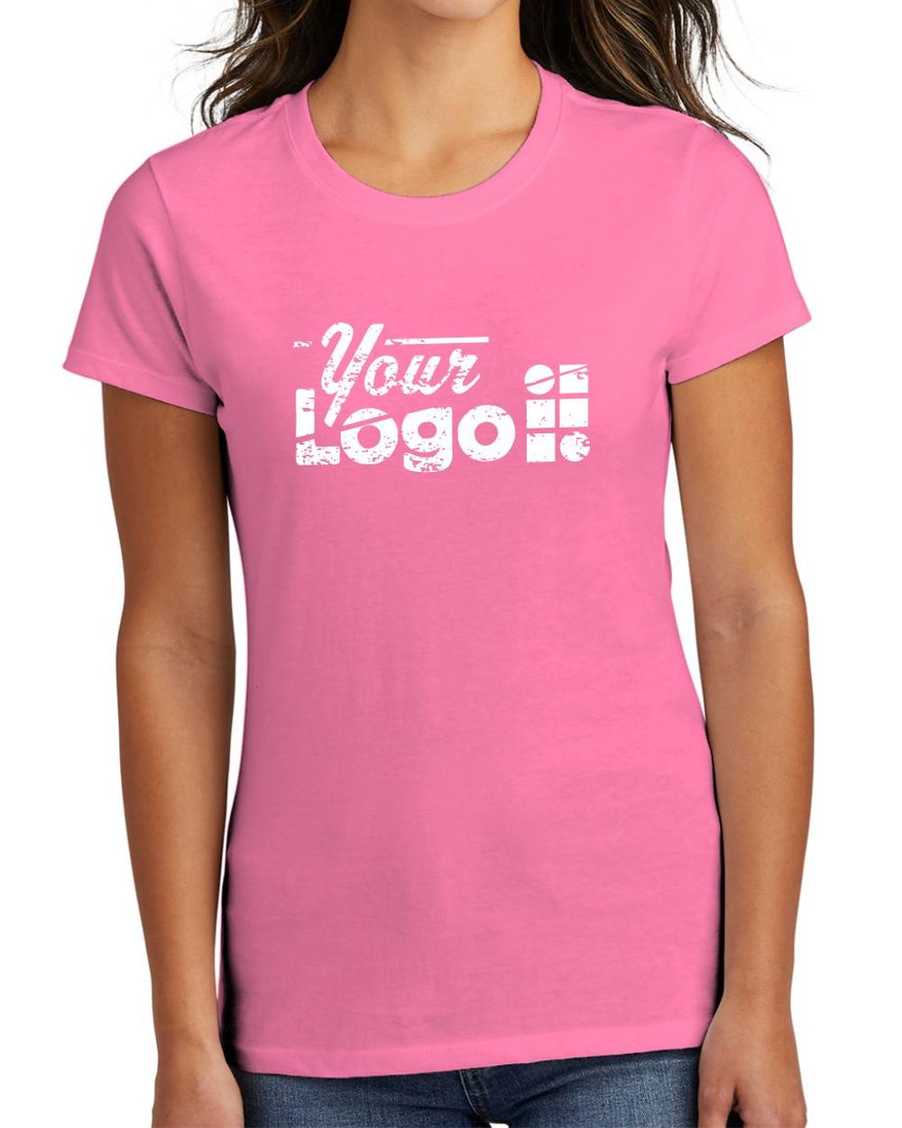 Port & Company S/S Fan Favorite Custom T-Shirt, color: New Pink