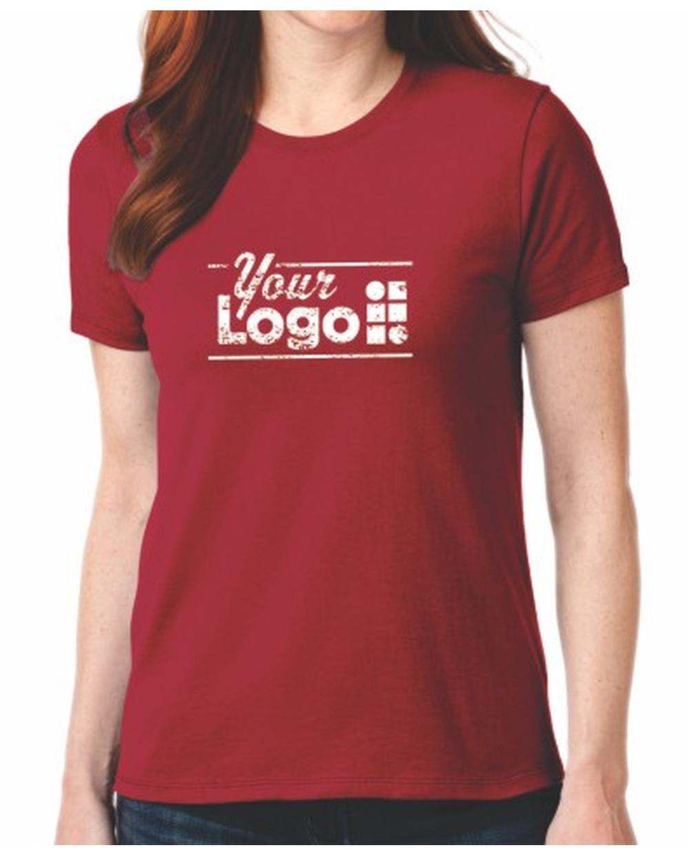 Port & Company S/S Blend Crewneck Custom T-Shirt, color: Red