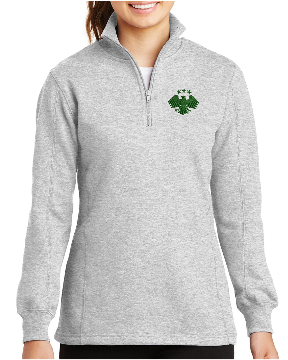 Sport-Tek 1/4 Zip Syria's New Eagle Sweatshirt, color: Athletic Heather