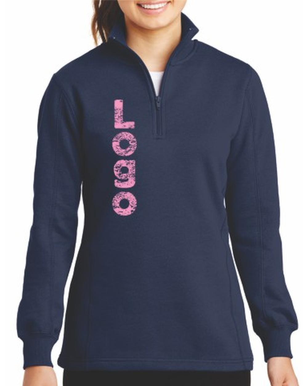 Sport-Tek 1/4 Zip Custom Sweatshirt, color: True Navy
