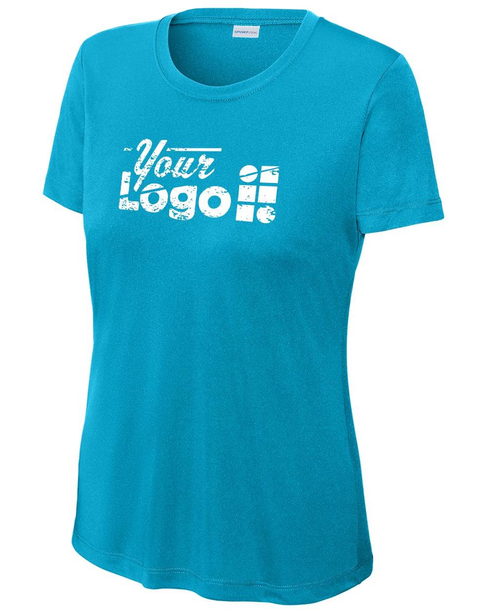 Sport-Tek Women's S/S PosiCharge Competitor Custom T-Shirt, color: Atomic Blue