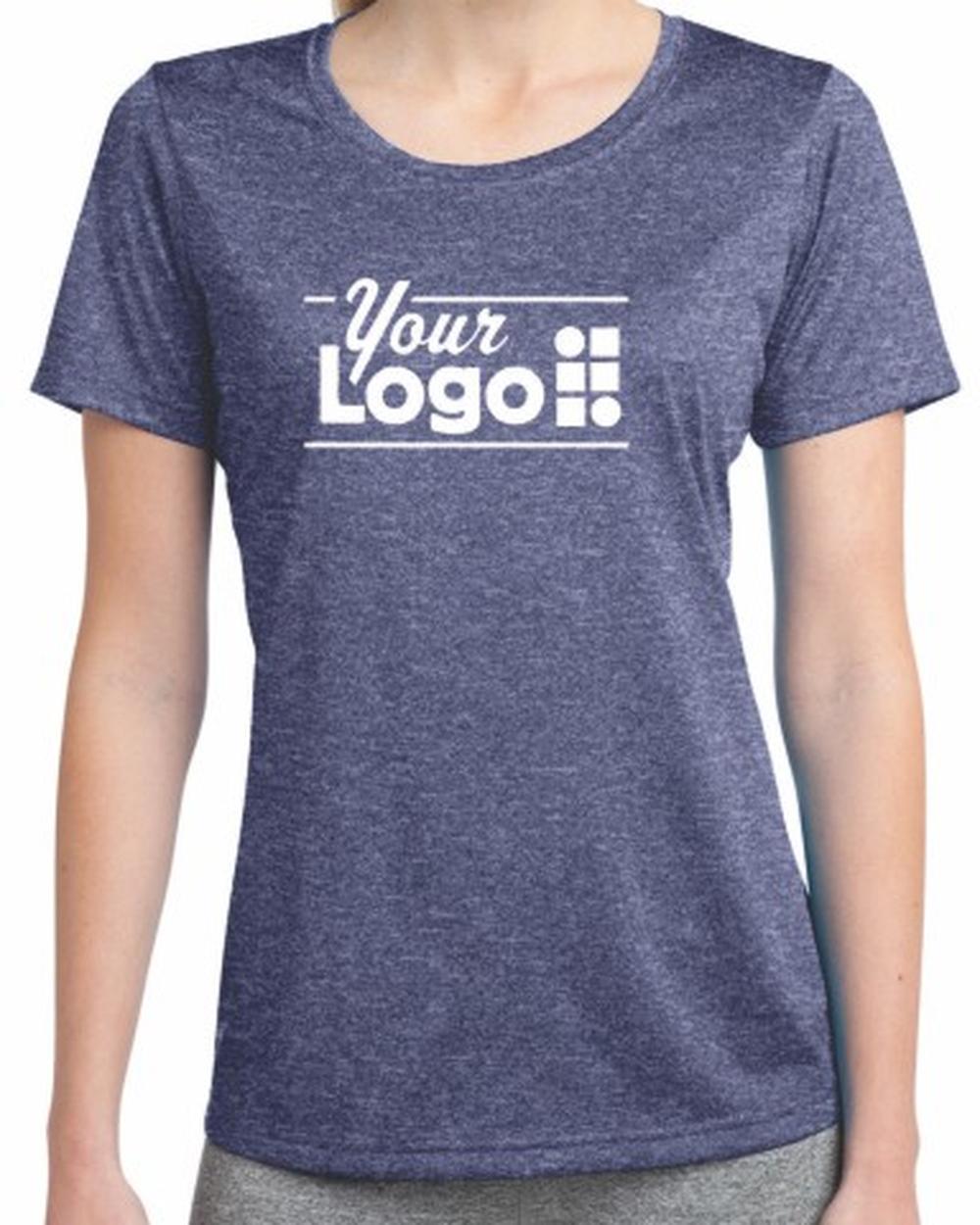 Sport-Tek S/S Heather Contender Custom T-Shirt, color: True Navy Heather