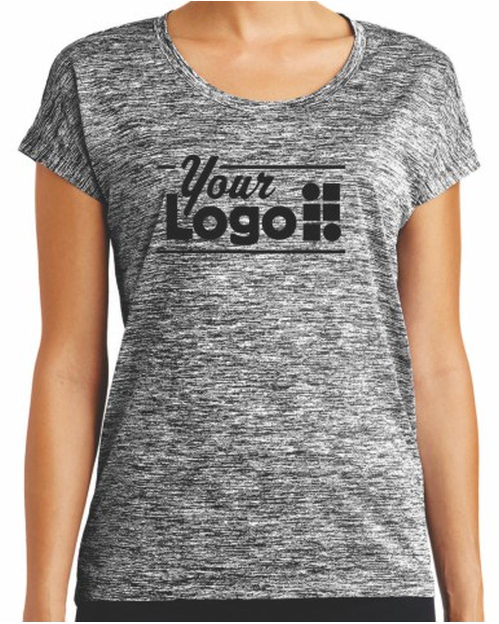 Sport-Tek S/S Electric Heather Custom T-Shirt, color: Black Electric