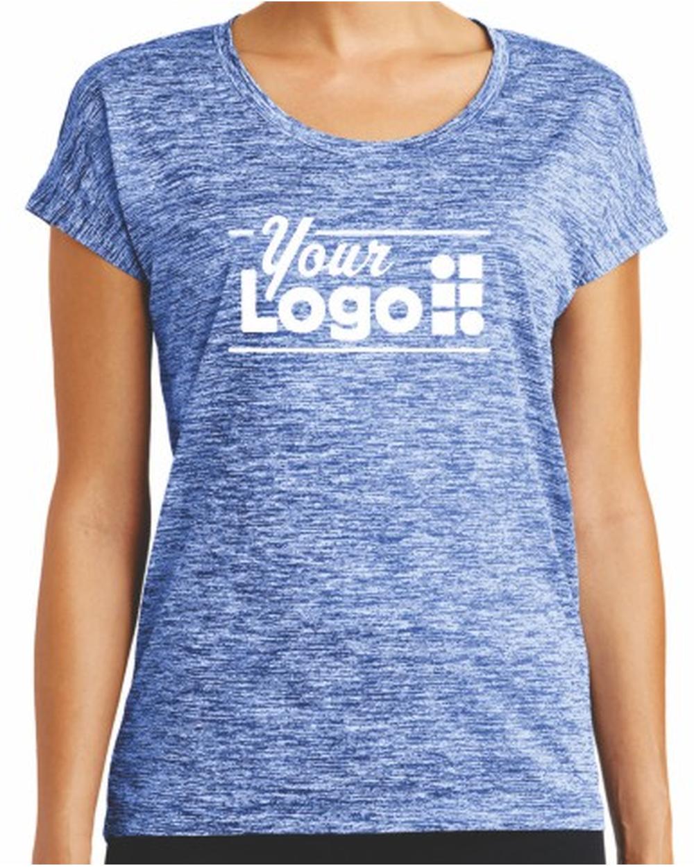 Sport-Tek S/S Electric Heather Custom T-Shirt, color: True Royal Electric