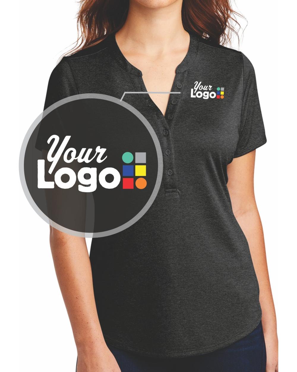 Sport-Tek S/S Endeavor Custom Golf Shirt, color: Black Heather