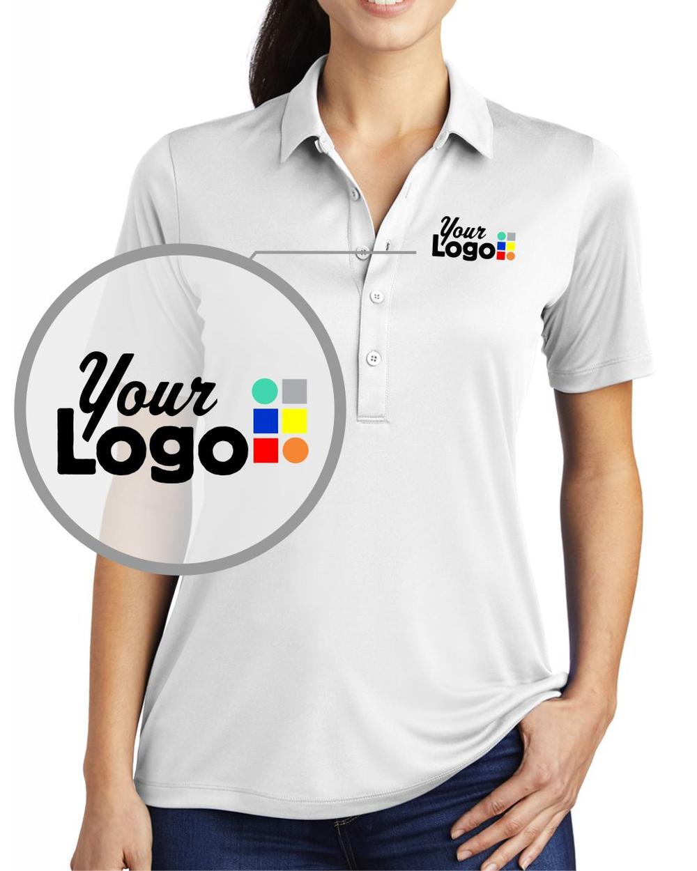 Sport-Tek S/S Posi-UV Pro Custom Golf Shirt, color: White