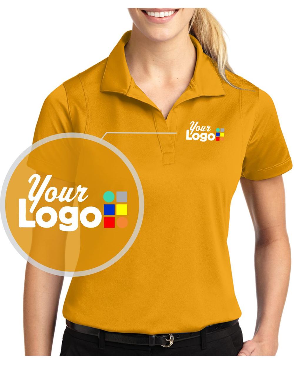 Sport-Tek S/S Micro Pique Custom Golf Shirt, color: Gold