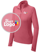 Sport-Tek Sport-Wick Stretch 1/4 Zip Custom Pullover, color: Dusty Rose