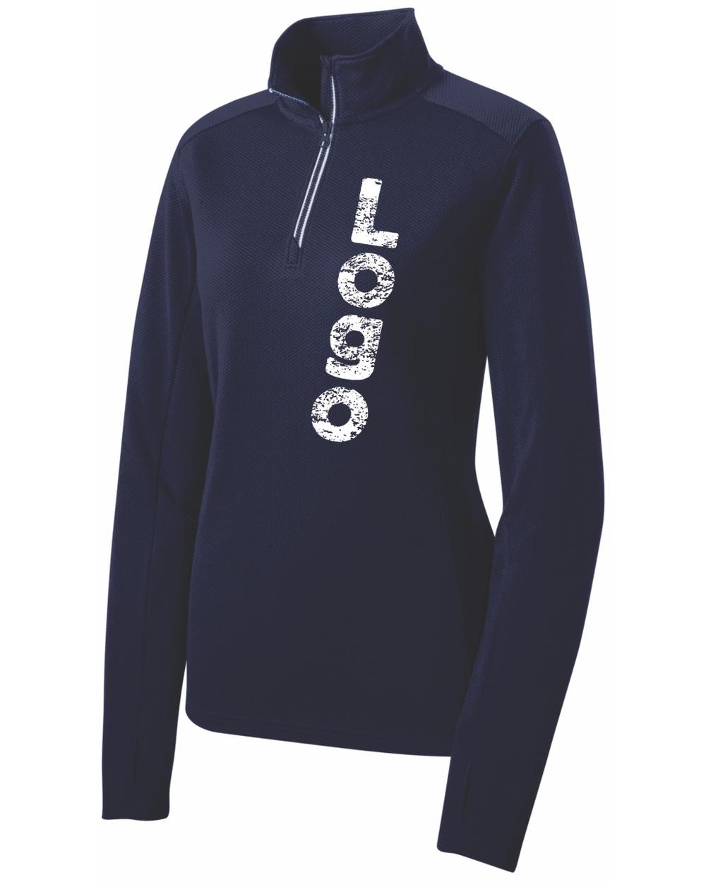 Sport-Tek Textured 1/4 Zip Custom Pullover, color: True Navy