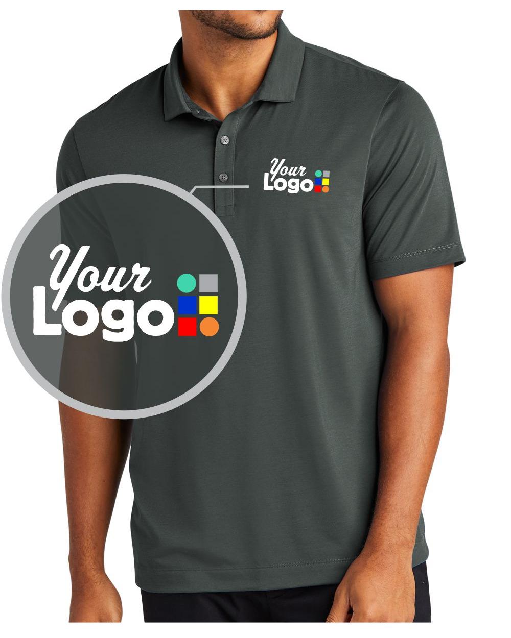 MERCER-METTLE S/S Stretch Custom Golf Shirt, color: Anchor Grey