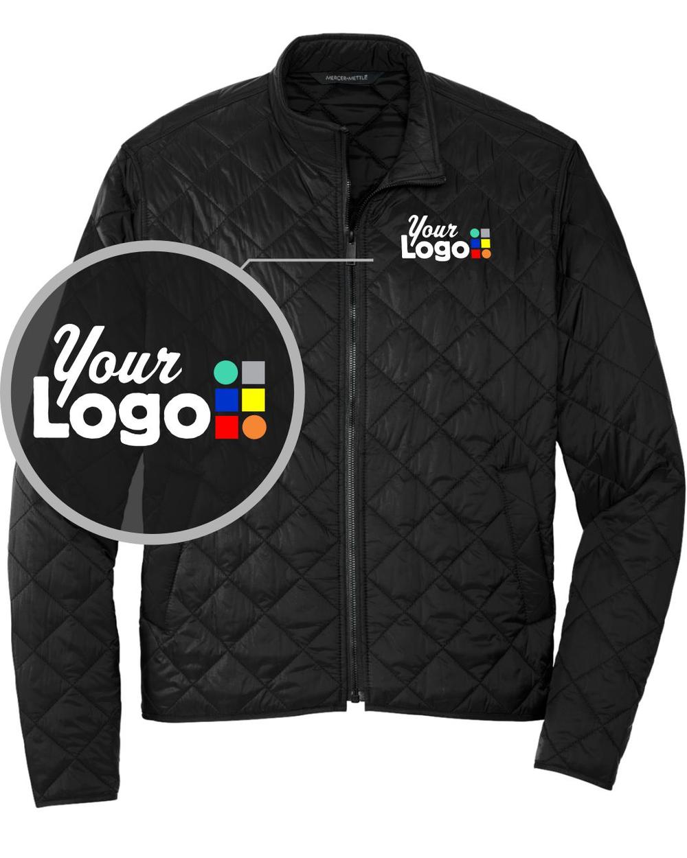 MERCER-METTLE French Terry Baseball-Style Custom Jacket, color: Deep Black