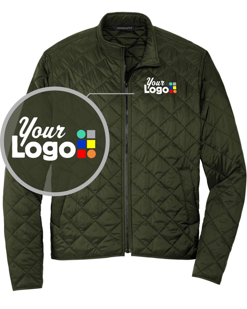 MERCER-METTLE French Terry Baseball-Style Custom Jacket, color: Townsend Green