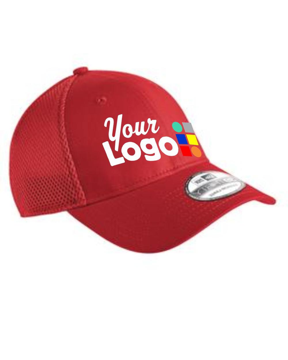 New Era Stretch MeshBack Custom Cap, color: Scarlet Red