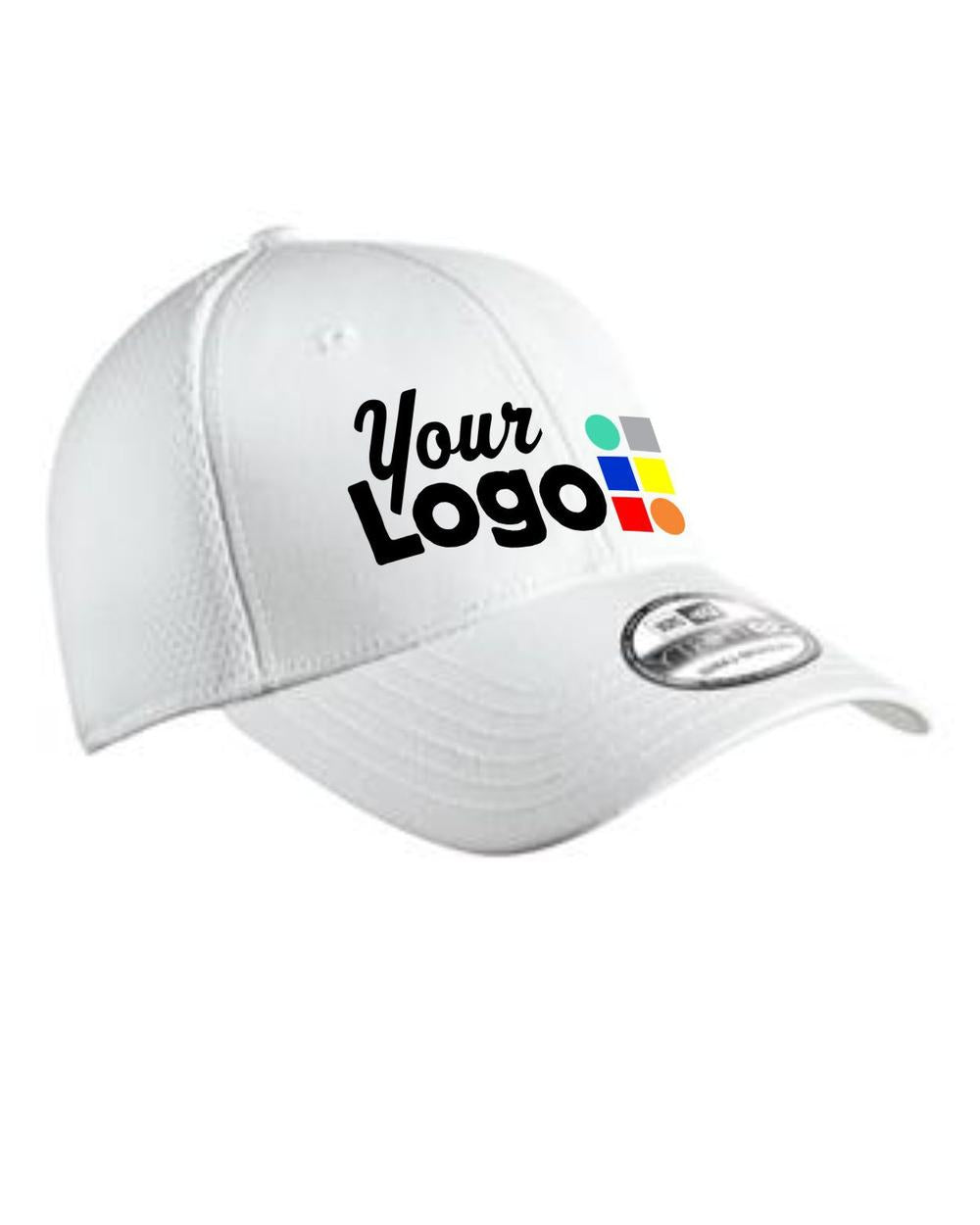 New Era Stretch MeshBack Custom Cap, color: White