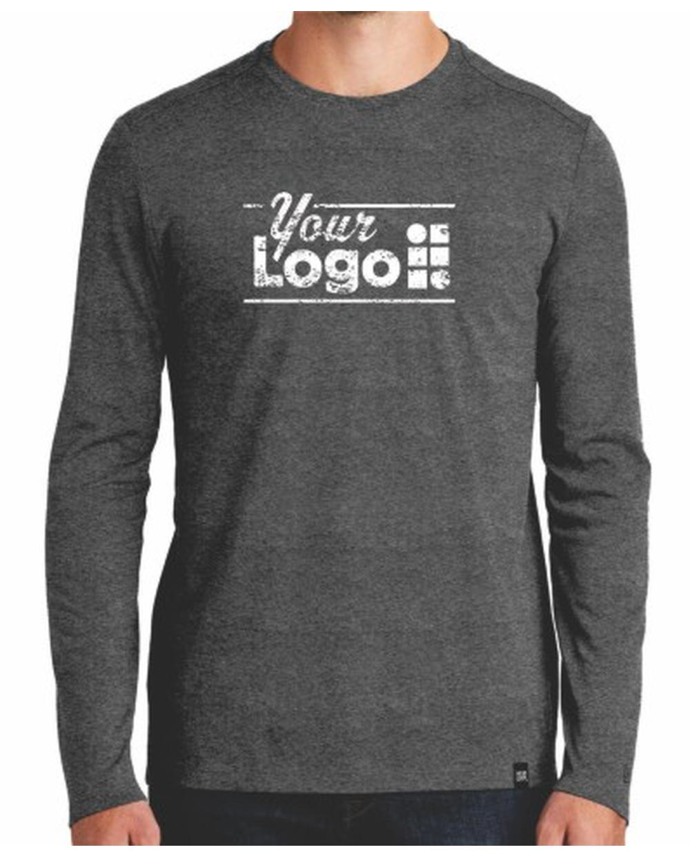 New Era L/S Heritage Custom T-Shirt, color: Black Heather