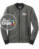 New Era French Terry Baseball-Style Custom Jacket, color: Black Twist/Black