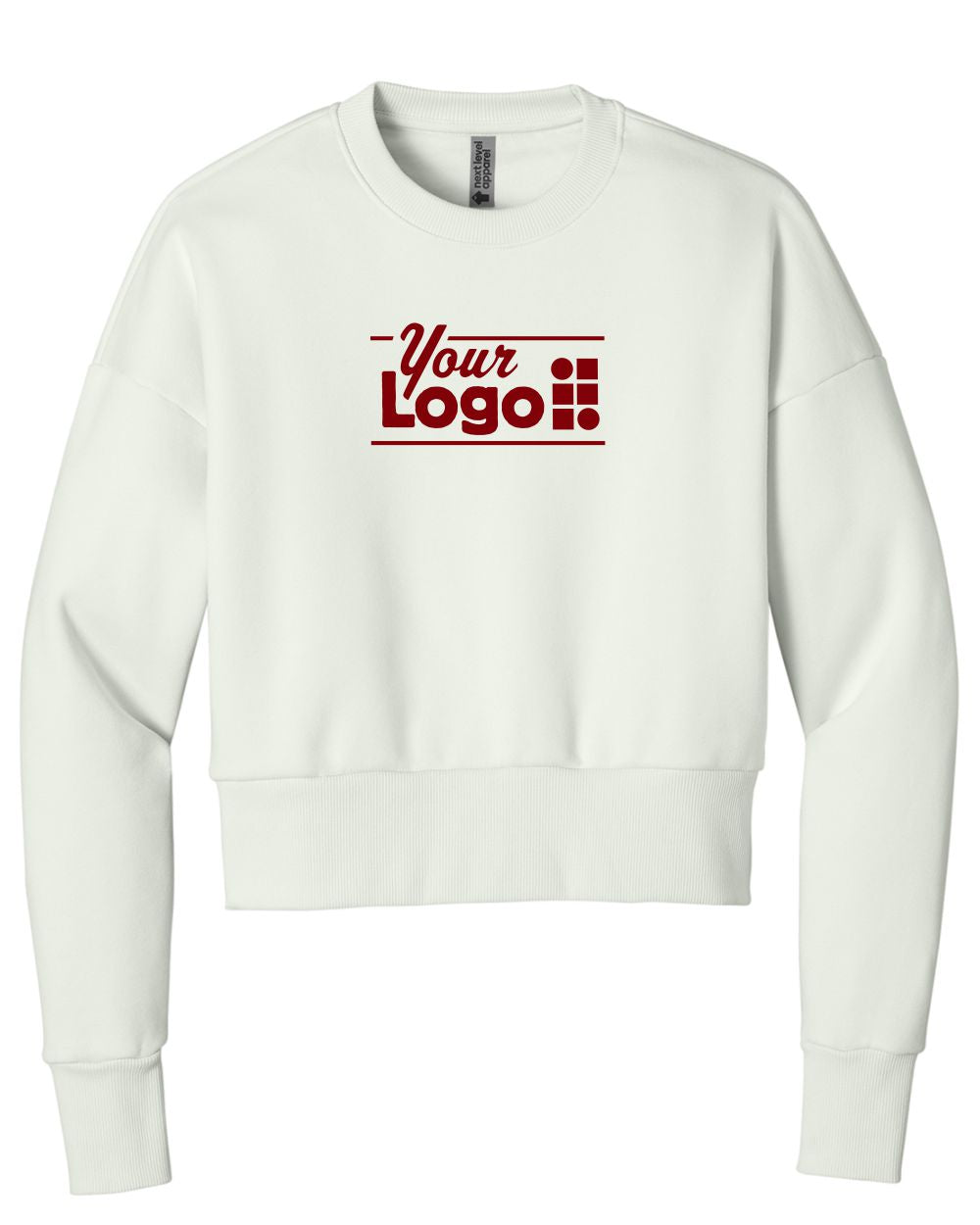 Next Level Apparel Heavyweight Crew Custom Sweatshirt, color: Bone