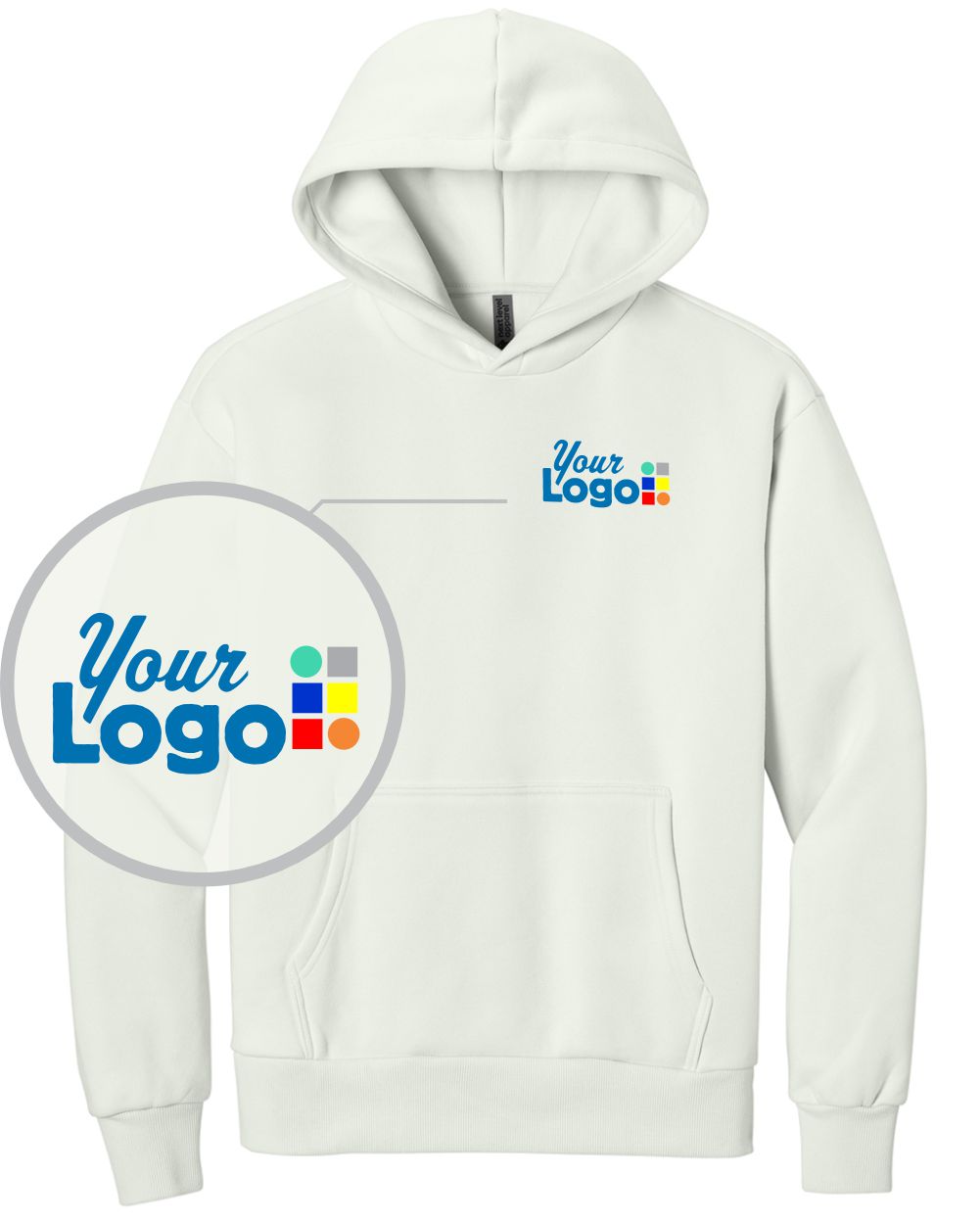 Next Level Apparel Heavyweight Custom Hoodie, color: Bone