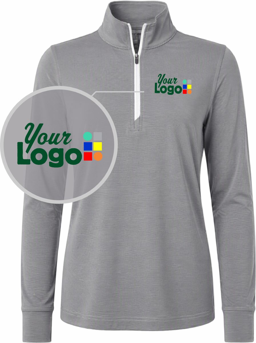 Oobe Durant Striped 1/4-Zip Custom Pullover, color: Slate Stripe