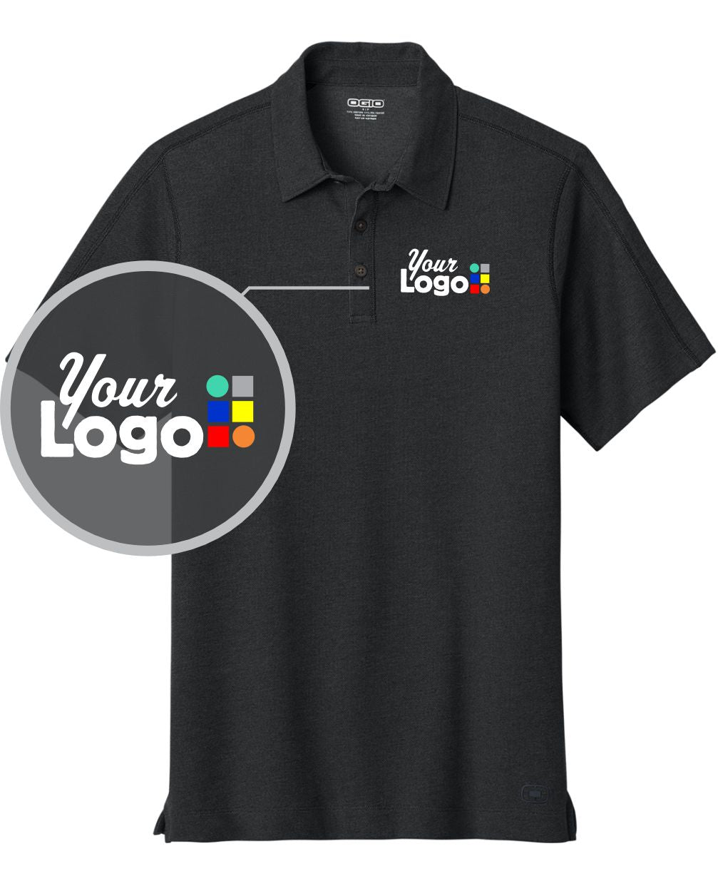 Ogio S/S Onyx Custom Golf Shirt, color: Blacktop