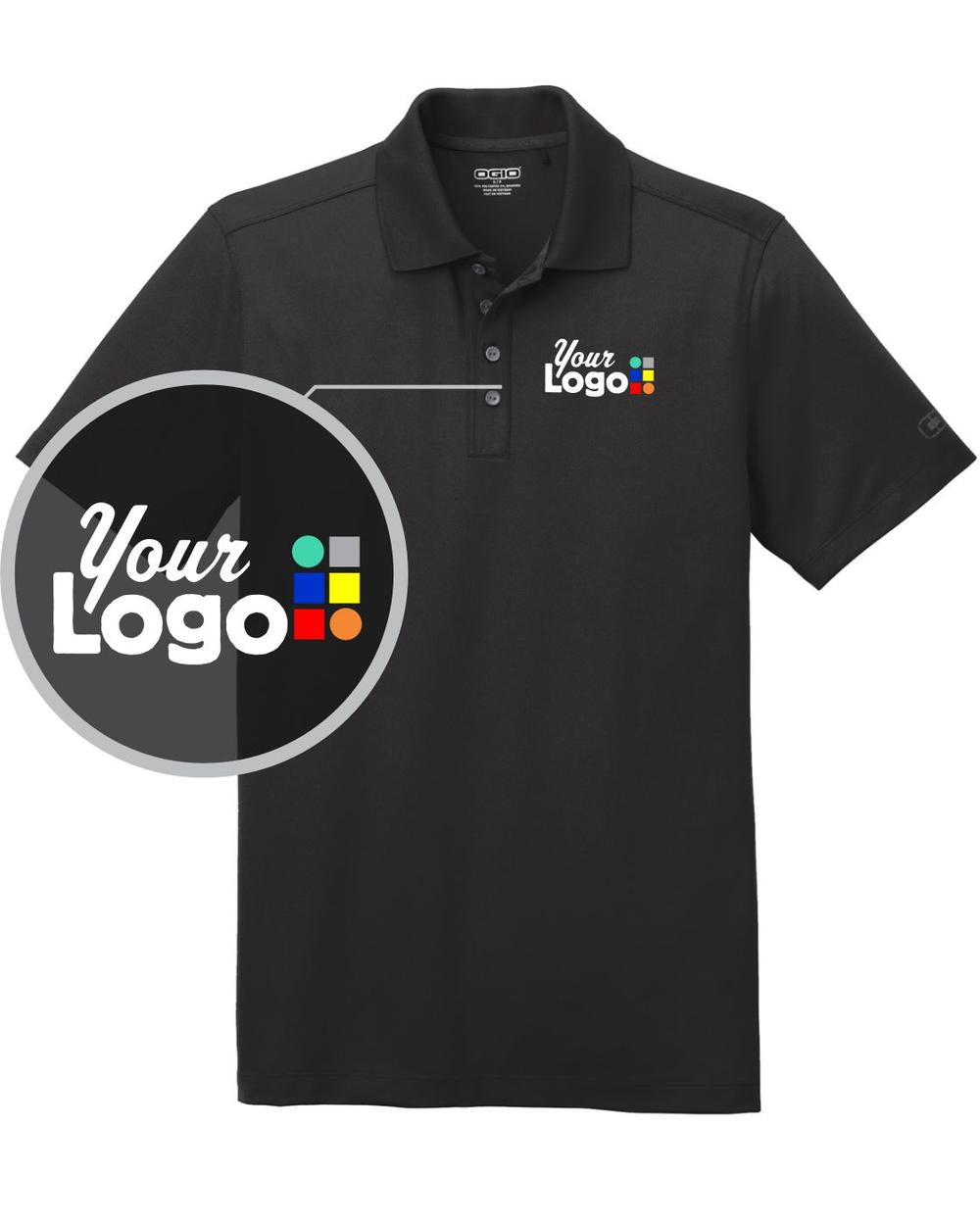 Ogio S/S Limit Custom Golf Shirt, color: Blacktop